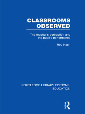 cover image of Classrooms Observed (RLE Edu L)